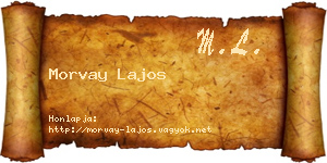 Morvay Lajos névjegykártya